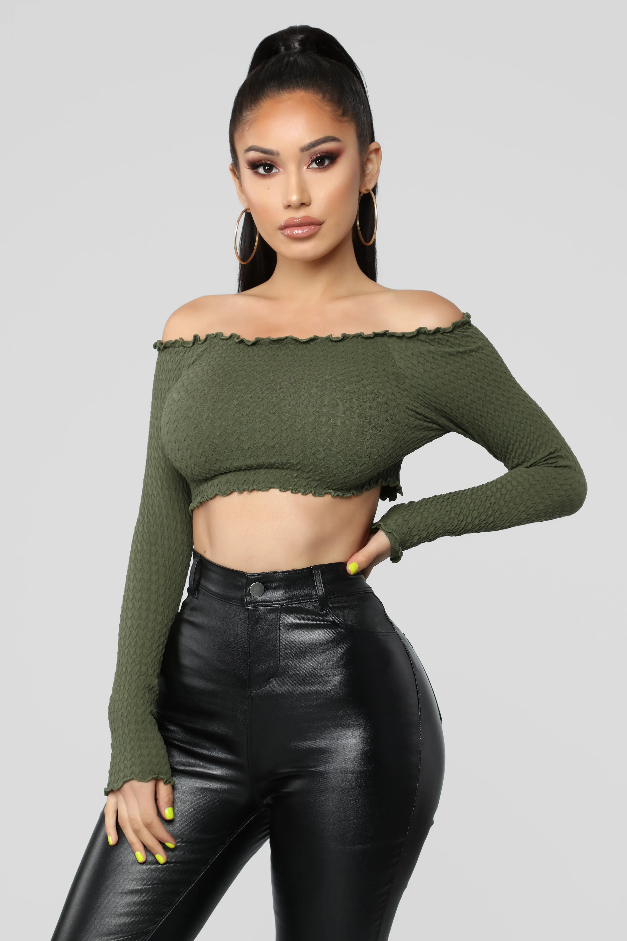 All That Matters Crop Top - Olive
