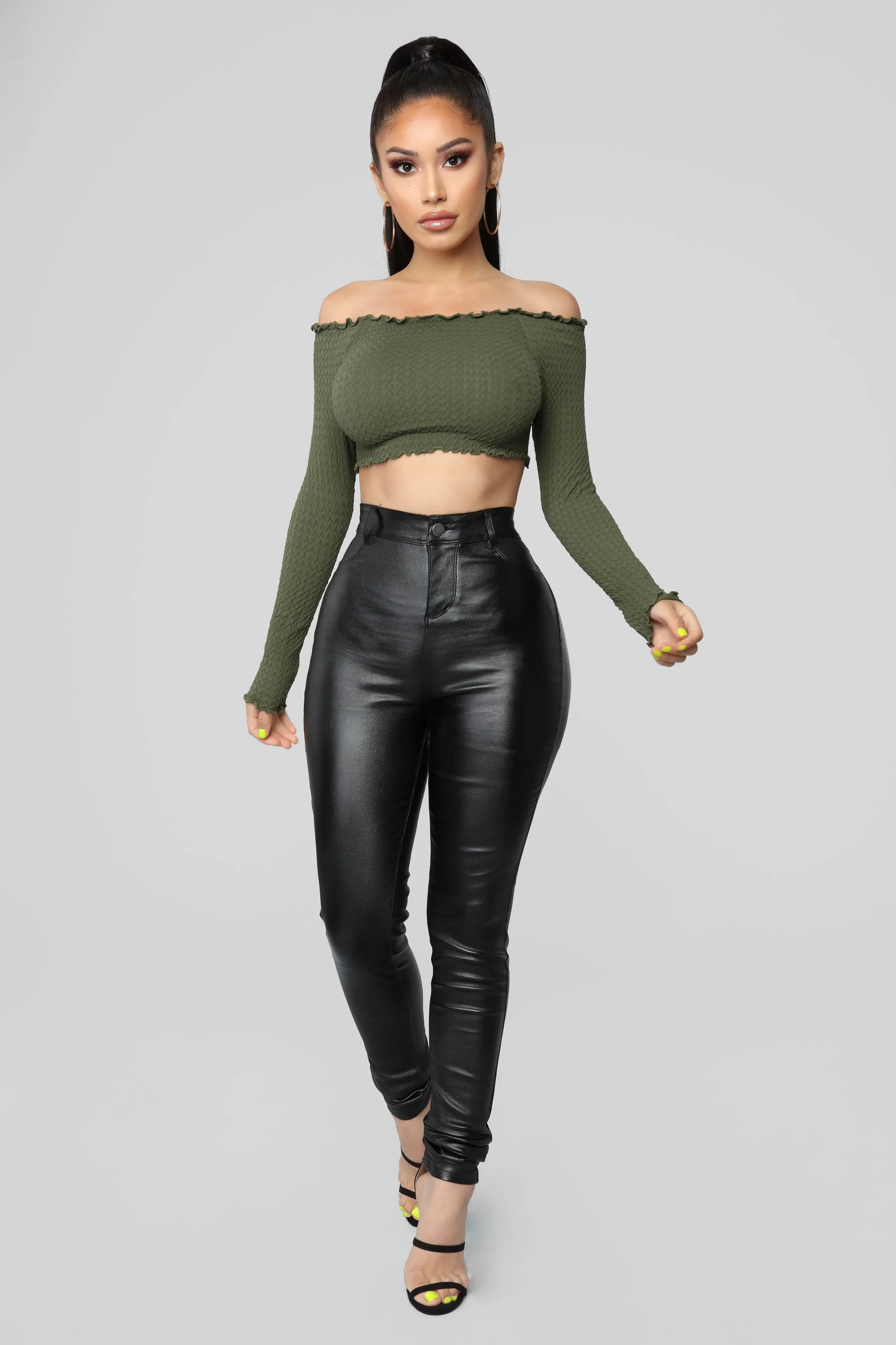 All That Matters Crop Top - Olive