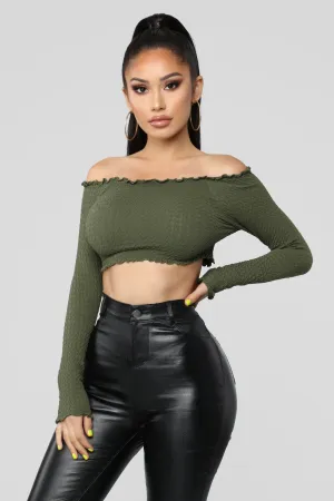 All That Matters Crop Top - Olive