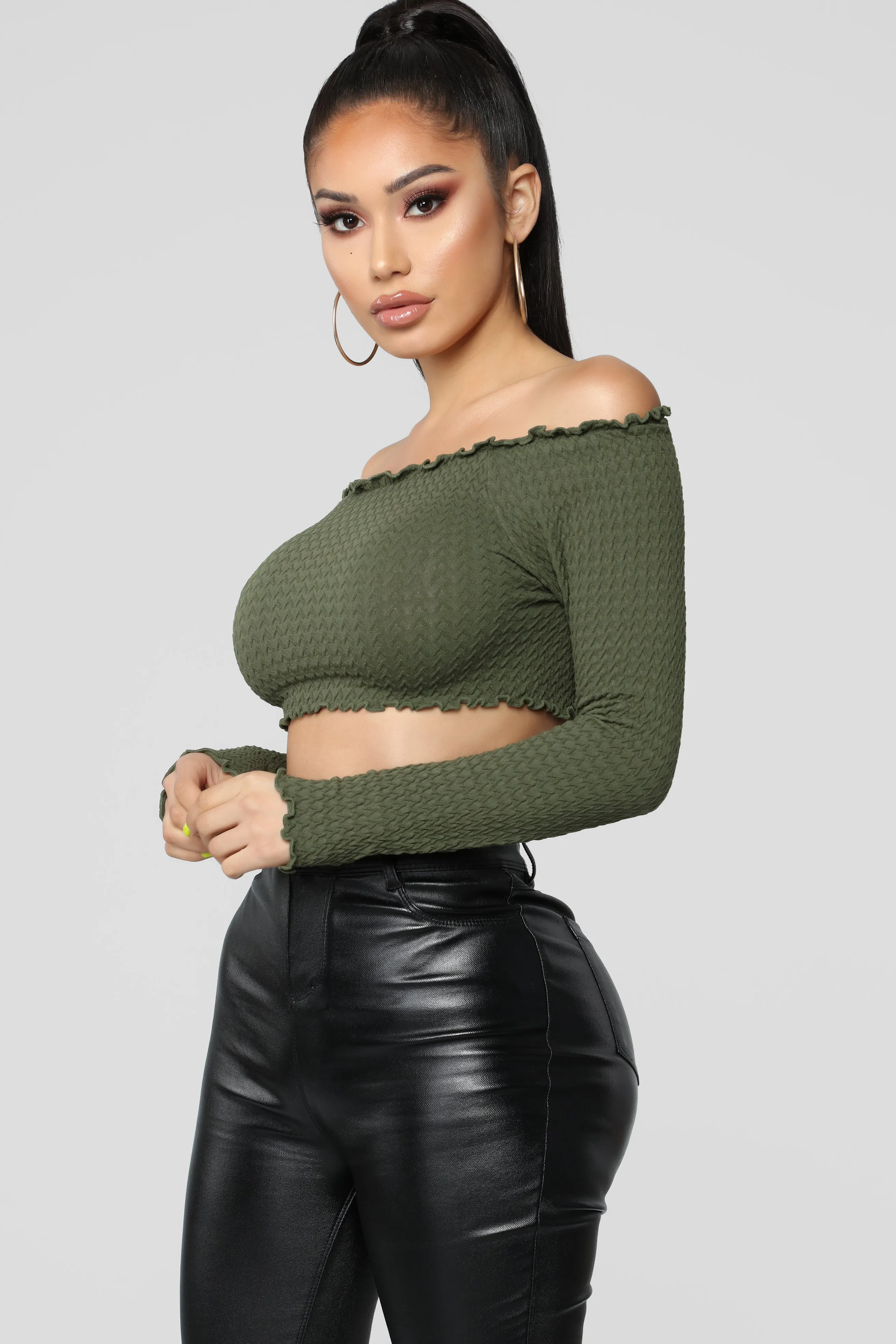 All That Matters Crop Top - Olive