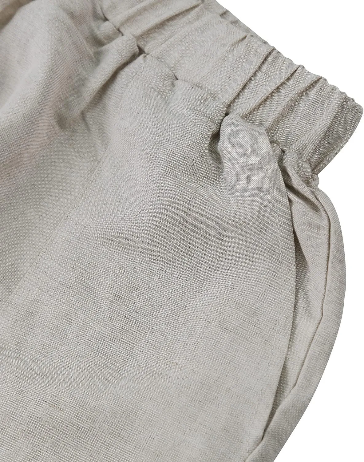 Amazhiyu Womens Linen High Waist Pencil Pants with Pockets Drawstring Trousers