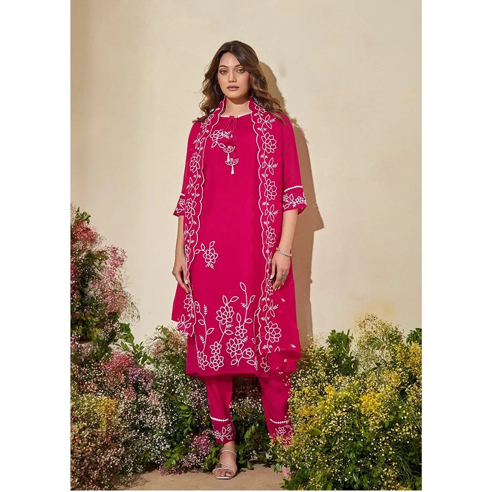 Autumnlane Veda Rose Full Work Kurta with Pant and Dupatta (Set of 3)