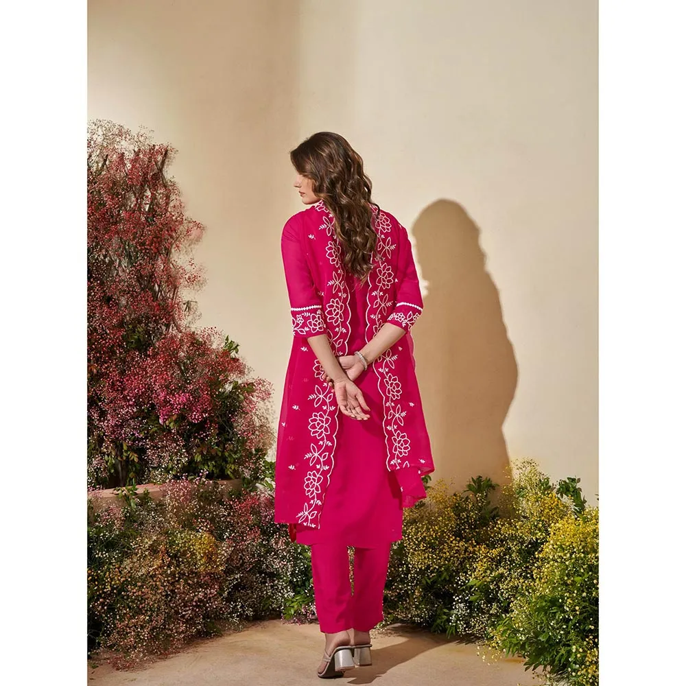 Autumnlane Veda Rose Full Work Kurta with Pant and Dupatta (Set of 3)