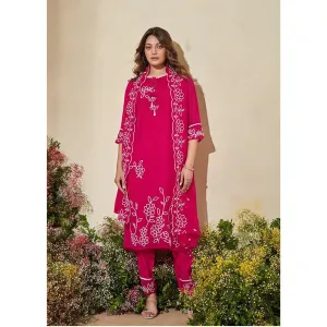 Autumnlane Veda Rose Full Work Kurta with Pant and Dupatta (Set of 3)