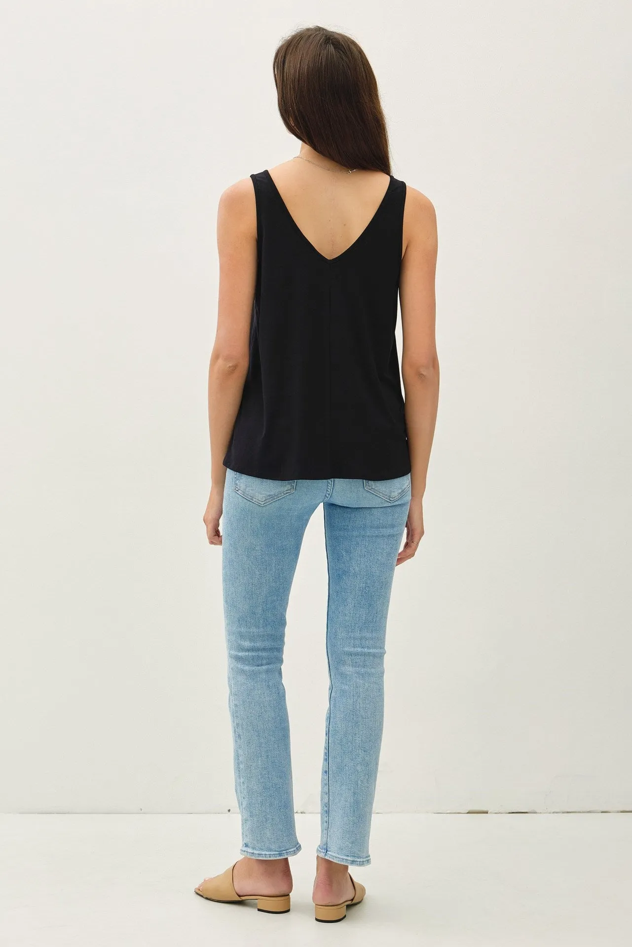 Bamboo V-Neck Flowy Tank