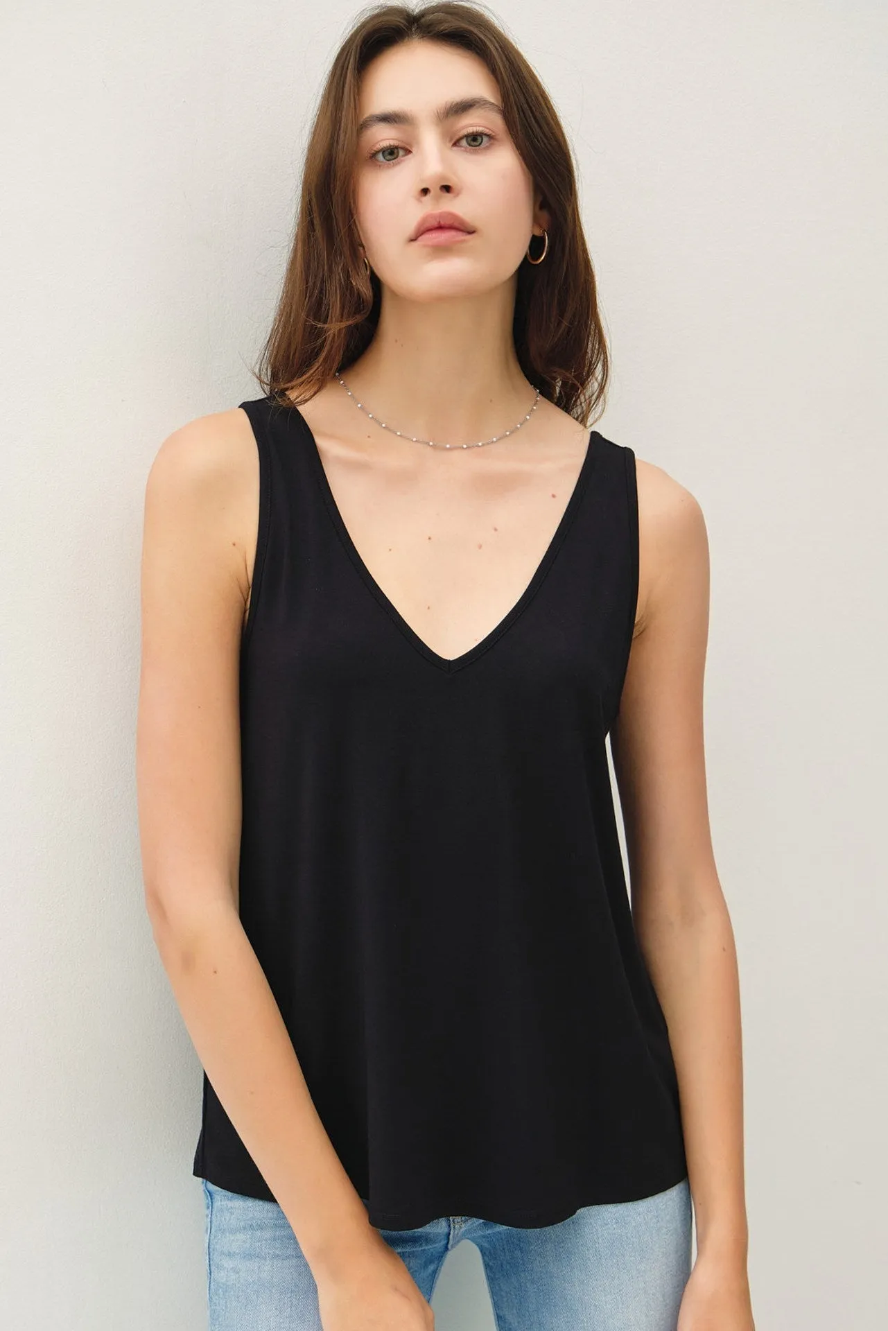 Bamboo V-Neck Flowy Tank