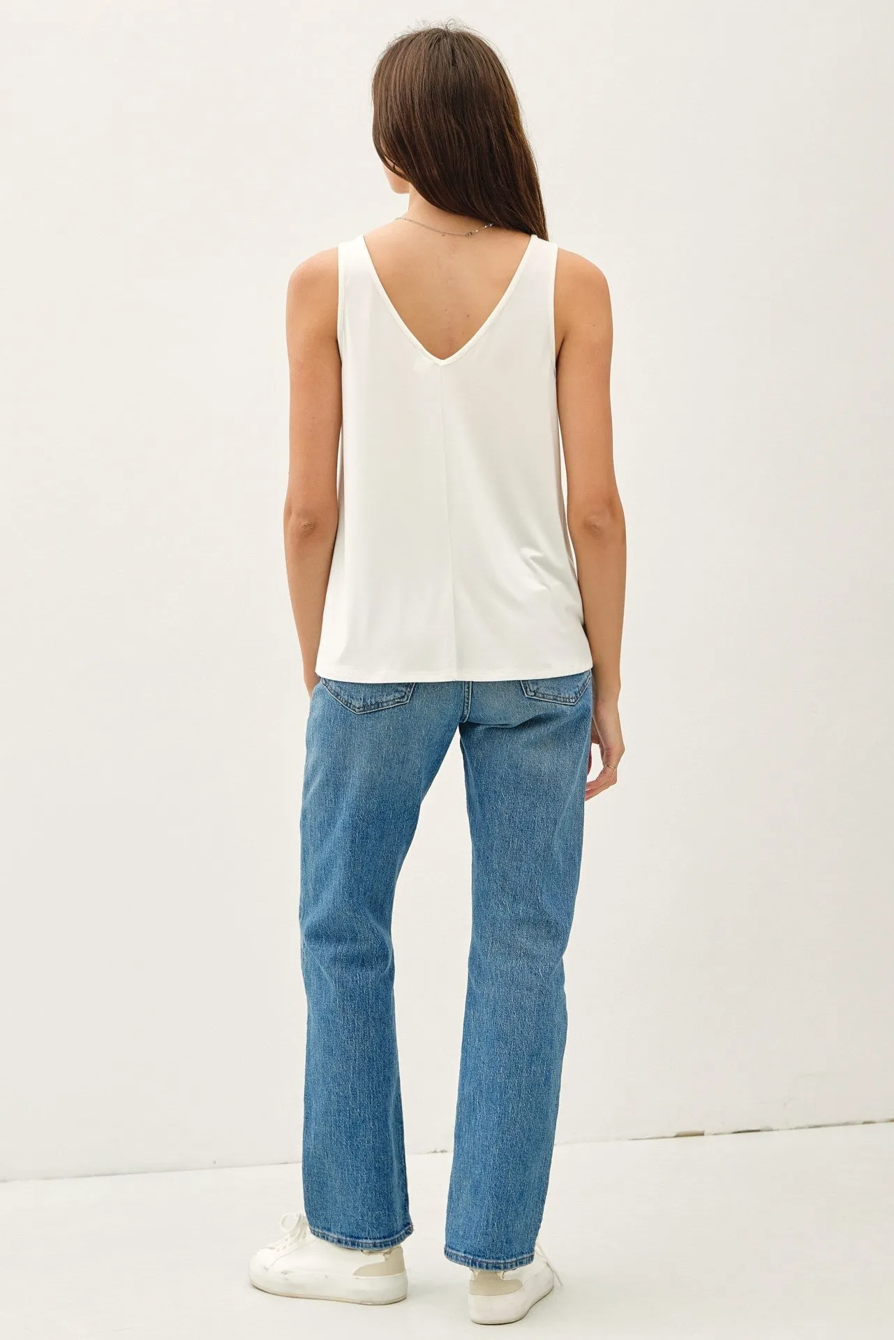 Bamboo V-Neck Flowy Tank