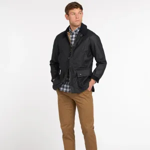 Barbour Ashby Wax Jacket In Navy