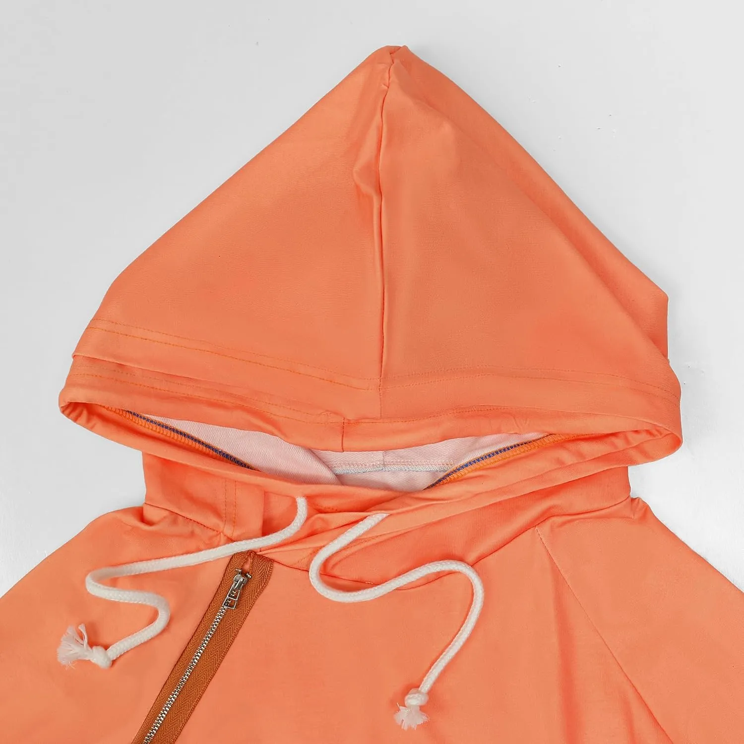 Barlver Women's Casual Hoodies Color Block Long Sleeve Drawstring Sweatshirts 1/4 Zip Pullover Lightweight Tops with Pocket