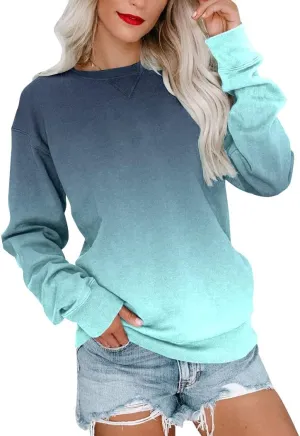 BeadChica Womens Casual Crewneck Sweatshirt Long Sleeve Tops Cute Pullover Loose Fit