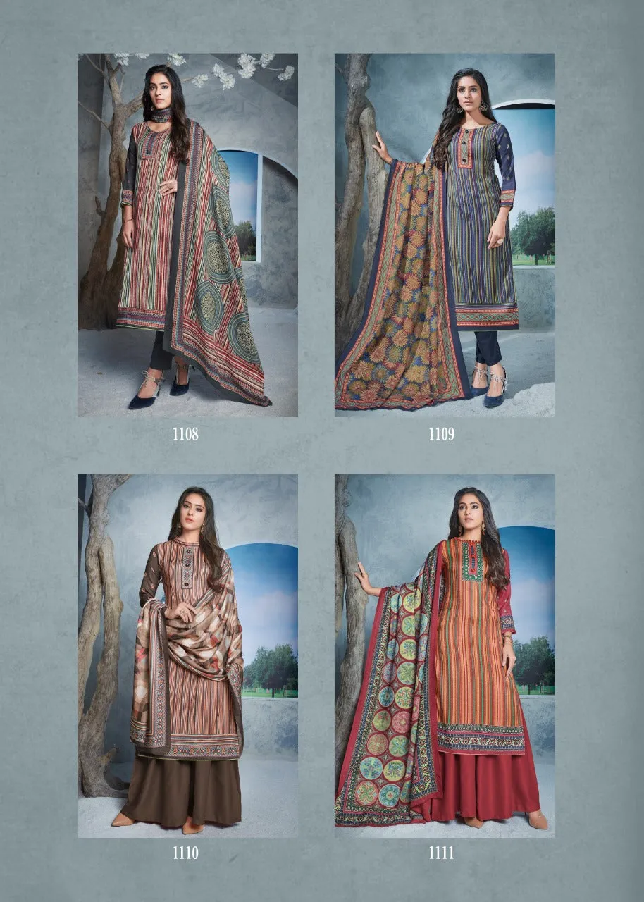 Bipson Fashion Presents Chul Buli Pashmina Printed Fancy Designer Salwar Kameez