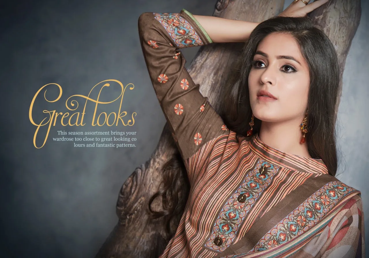 Bipson Fashion Presents Chul Buli Pashmina Printed Fancy Designer Salwar Kameez