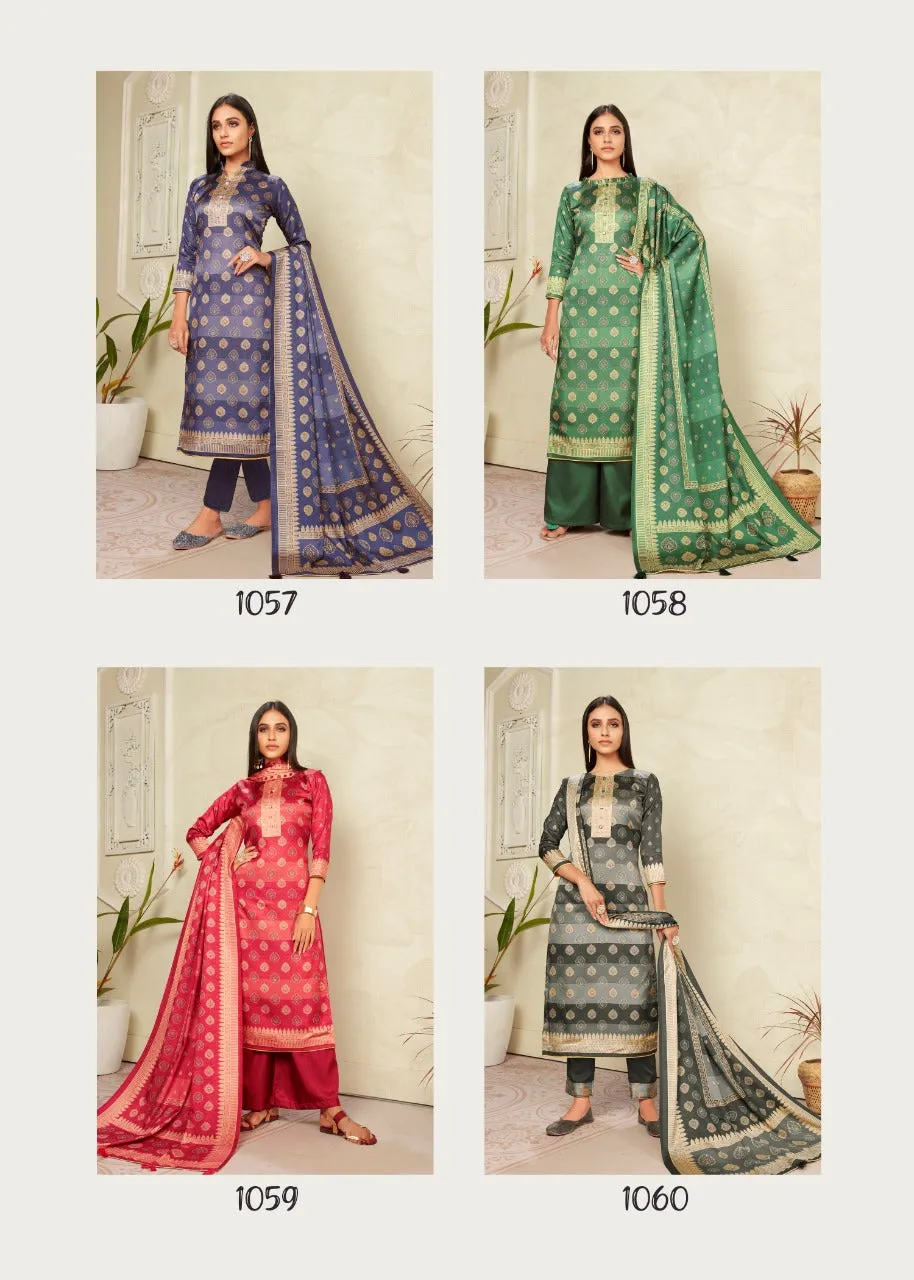 Bipson Fashion Presents Colors Vol 2 Tusser Silk Printed Fancy Designer Salwar Kameez