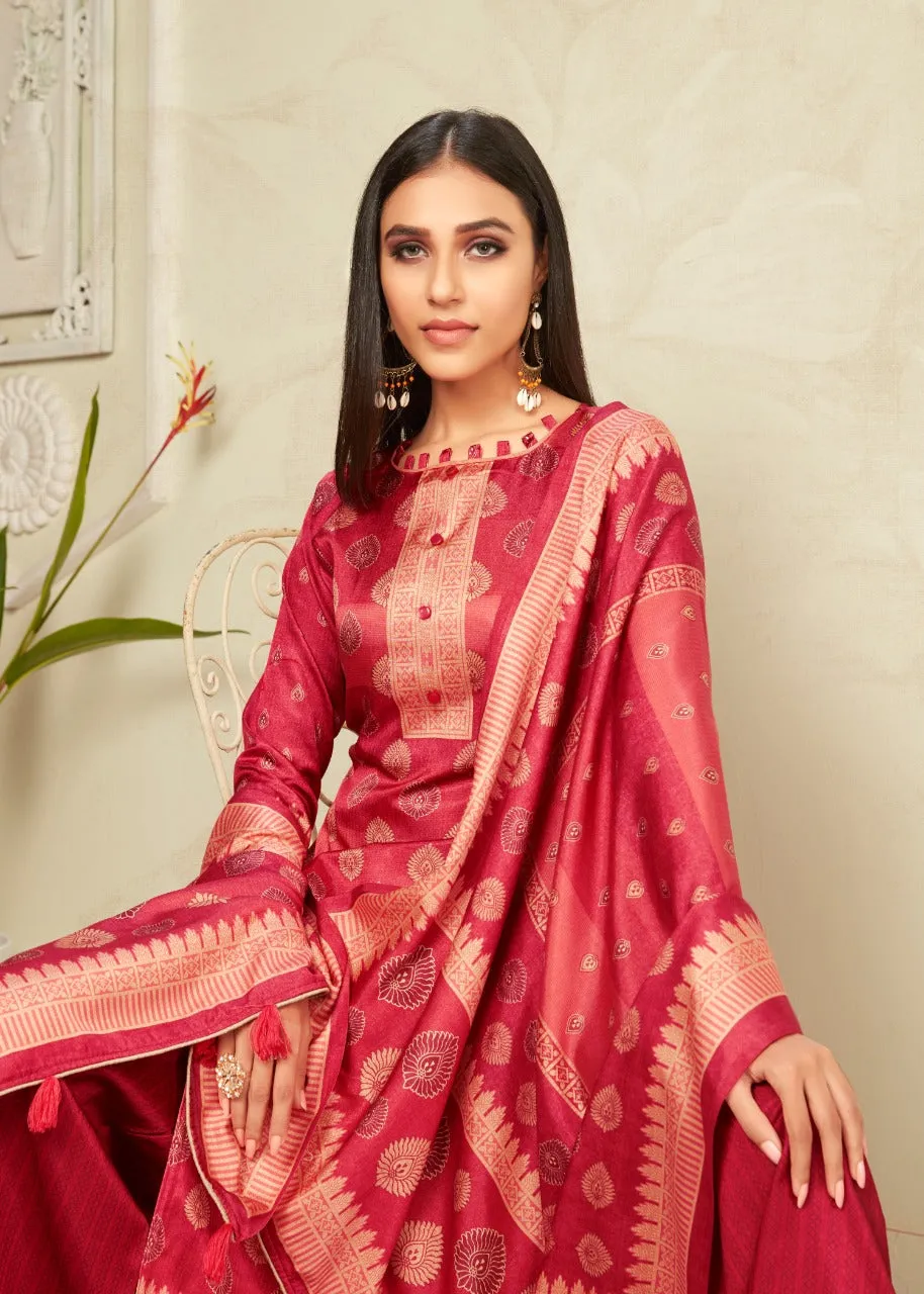 Bipson Fashion Presents Colors Vol 2 Tusser Silk Printed Fancy Designer Salwar Kameez