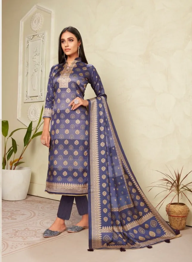 Bipson Fashion Presents Colors Vol 2 Tusser Silk Printed Fancy Designer Salwar Kameez