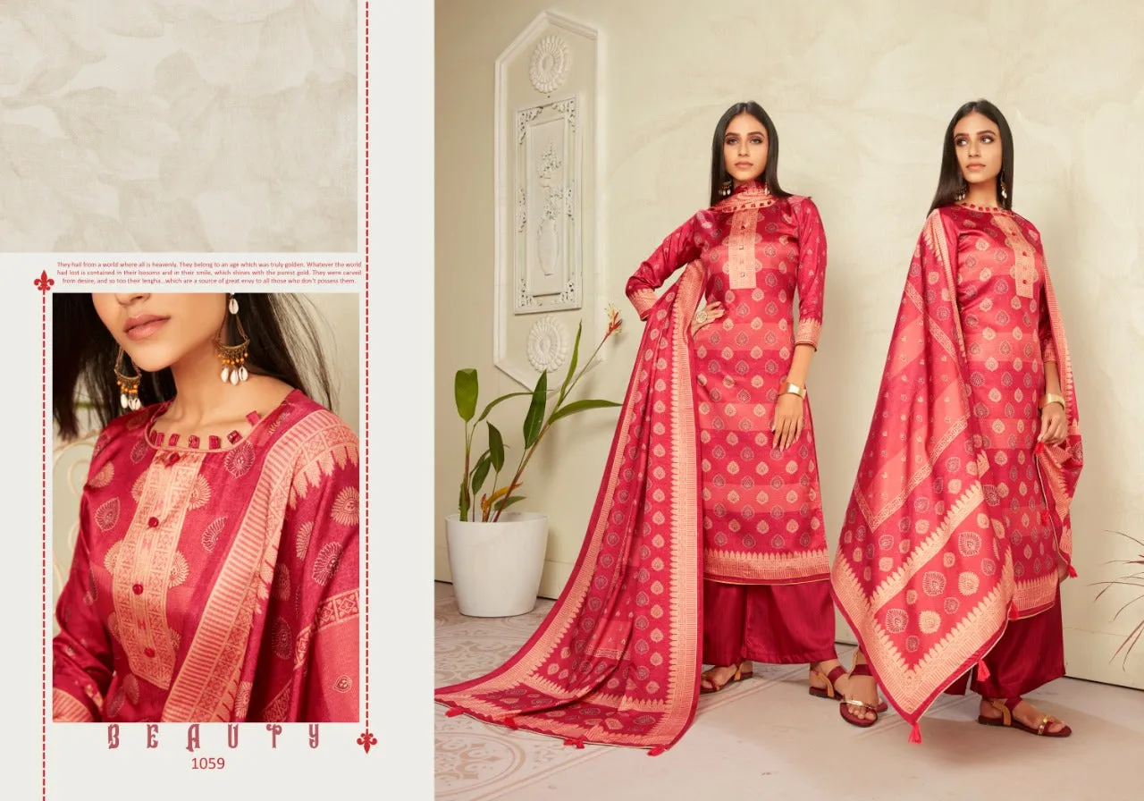 Bipson Fashion Presents Colors Vol 2 Tusser Silk Printed Fancy Designer Salwar Kameez