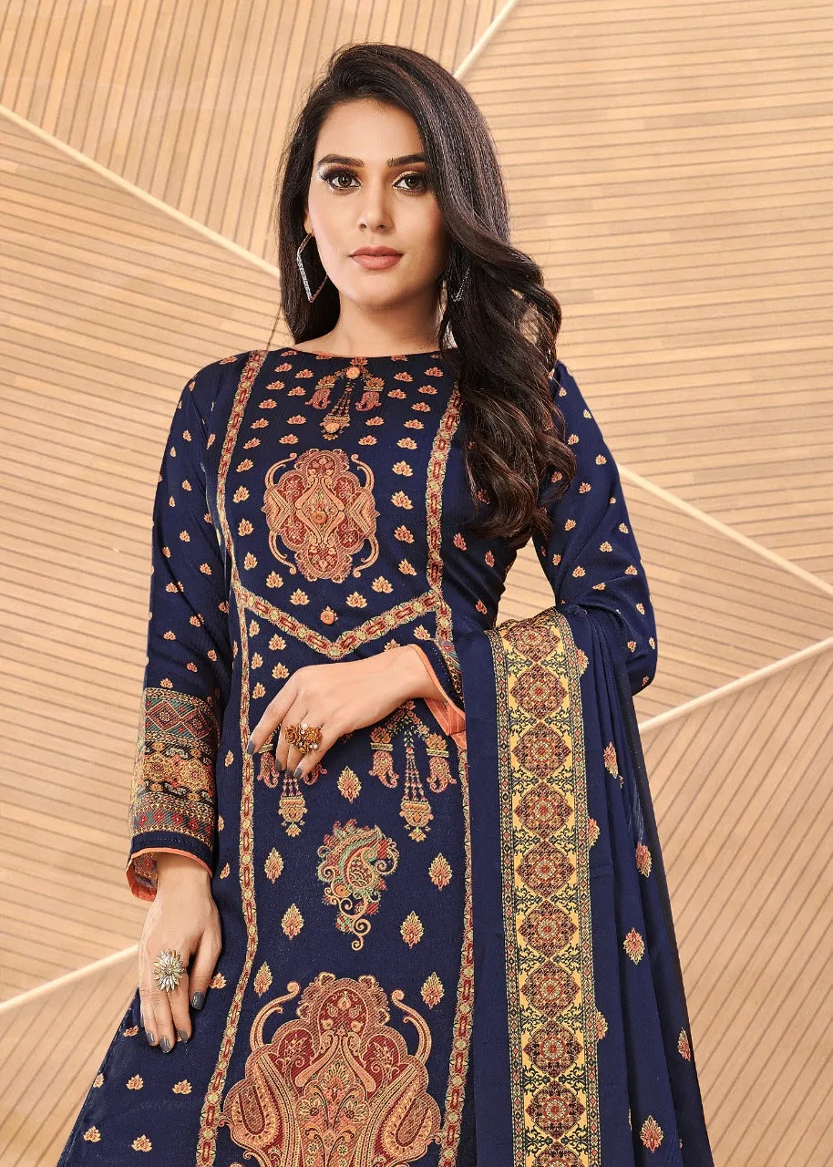 Bipson Fashion Presents Elegance Tusser Silk Printed Fancy Designer Salwar Kameez