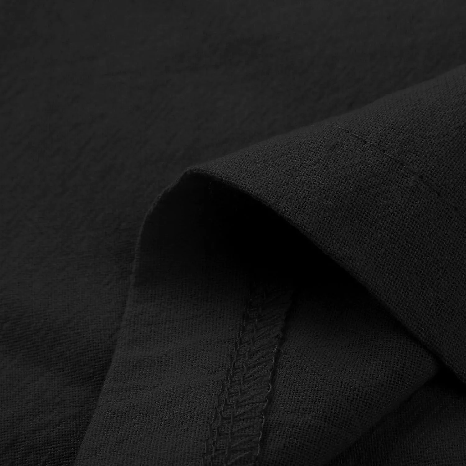 Black Pants for Women Cotton Linen Wide Leg Summer, Capris Pants for Women Trousers Cargo Flowy High Waisted