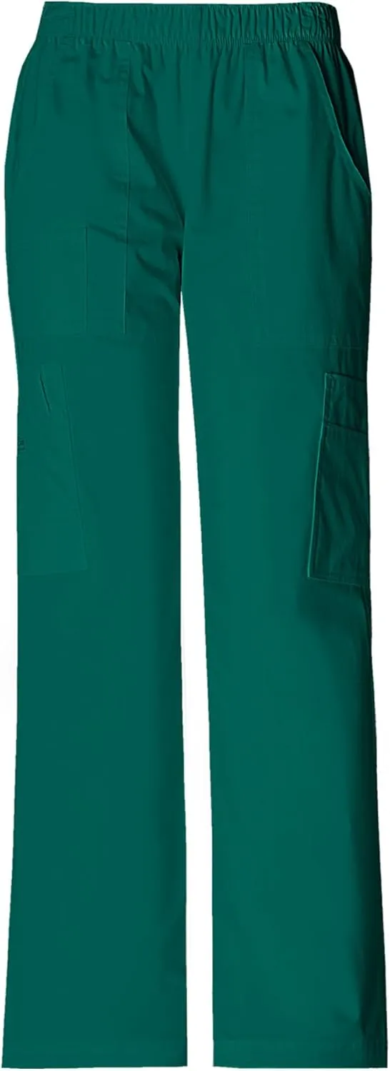 Cherokee Women Scrubs Pant Workwear Core Stretch Mid Rise Pull-On Cargo 4005