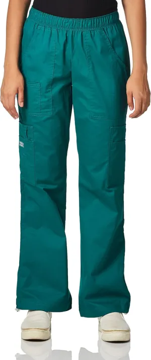 Cherokee Women Scrubs Pant Workwear Core Stretch Mid Rise Pull-On Cargo 4005