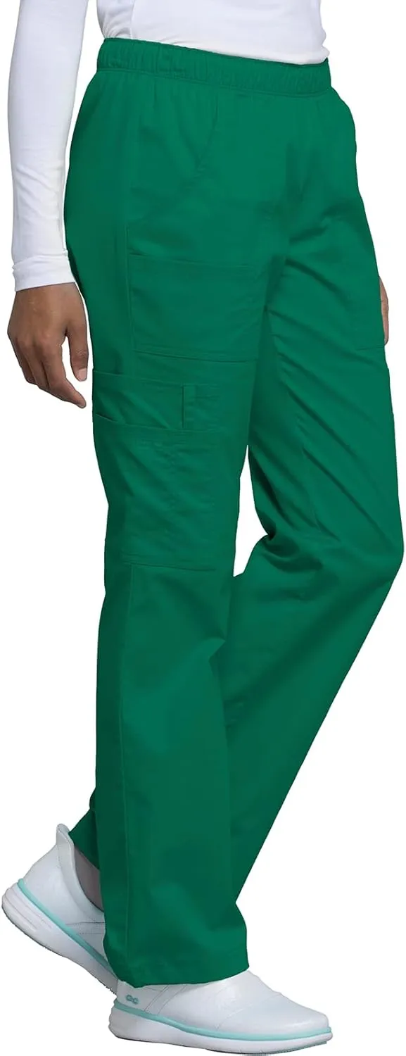 Cherokee Women Scrubs Pant Workwear Core Stretch Mid Rise Pull-On Cargo 4005