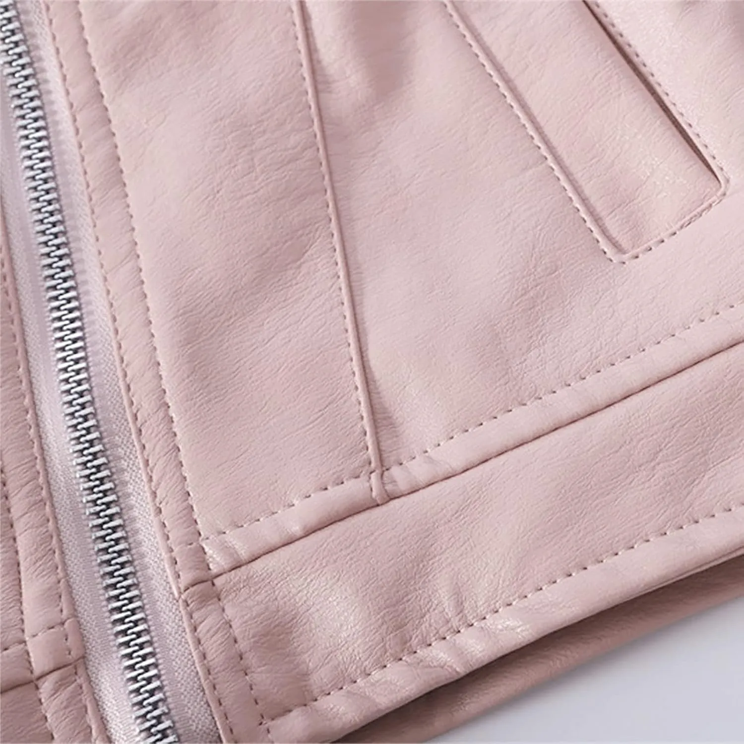 Children's Jacket Girl Boy Motorcycle Jacket Kid Outwear Solid Color Zipper Crop Coat Winter Coat Leather Windbreaker