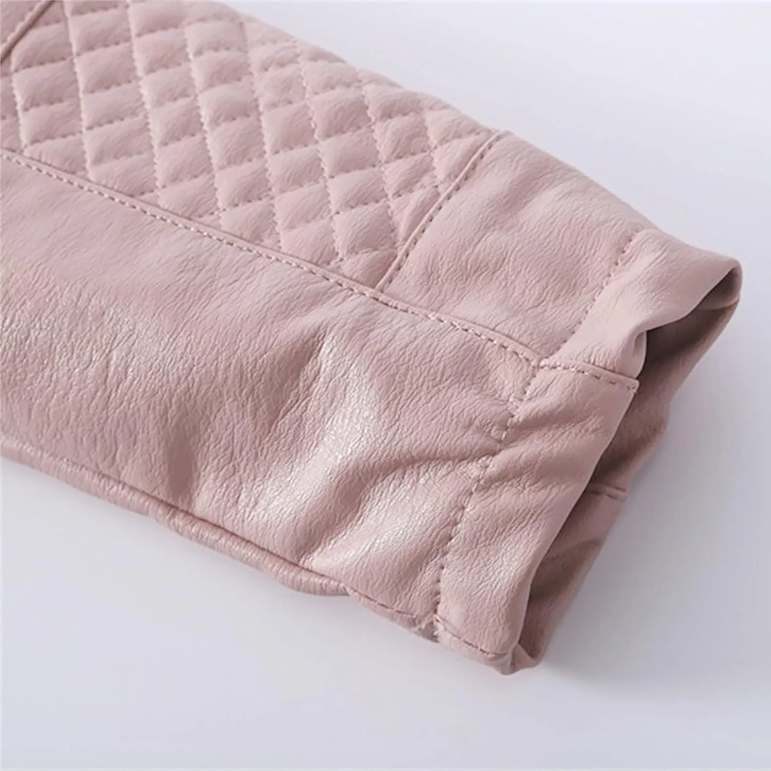 Children's Jacket Girl Boy Motorcycle Jacket Kid Outwear Solid Color Zipper Crop Coat Winter Coat Leather Windbreaker