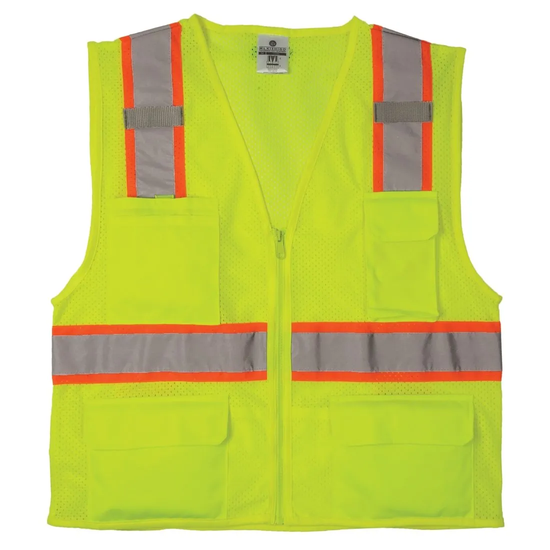 Class 2 Ultra-Cool Multi-Pocket Vest - Lime - 2X