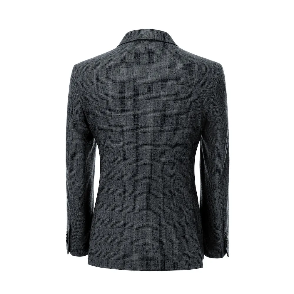 Classical Woollen Herringbone Business 2 Pieces Mens Suits 2790