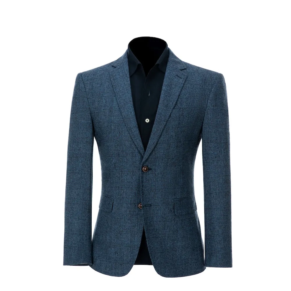 Classical Woollen Herringbone Business 2 Pieces Mens Suits 2790