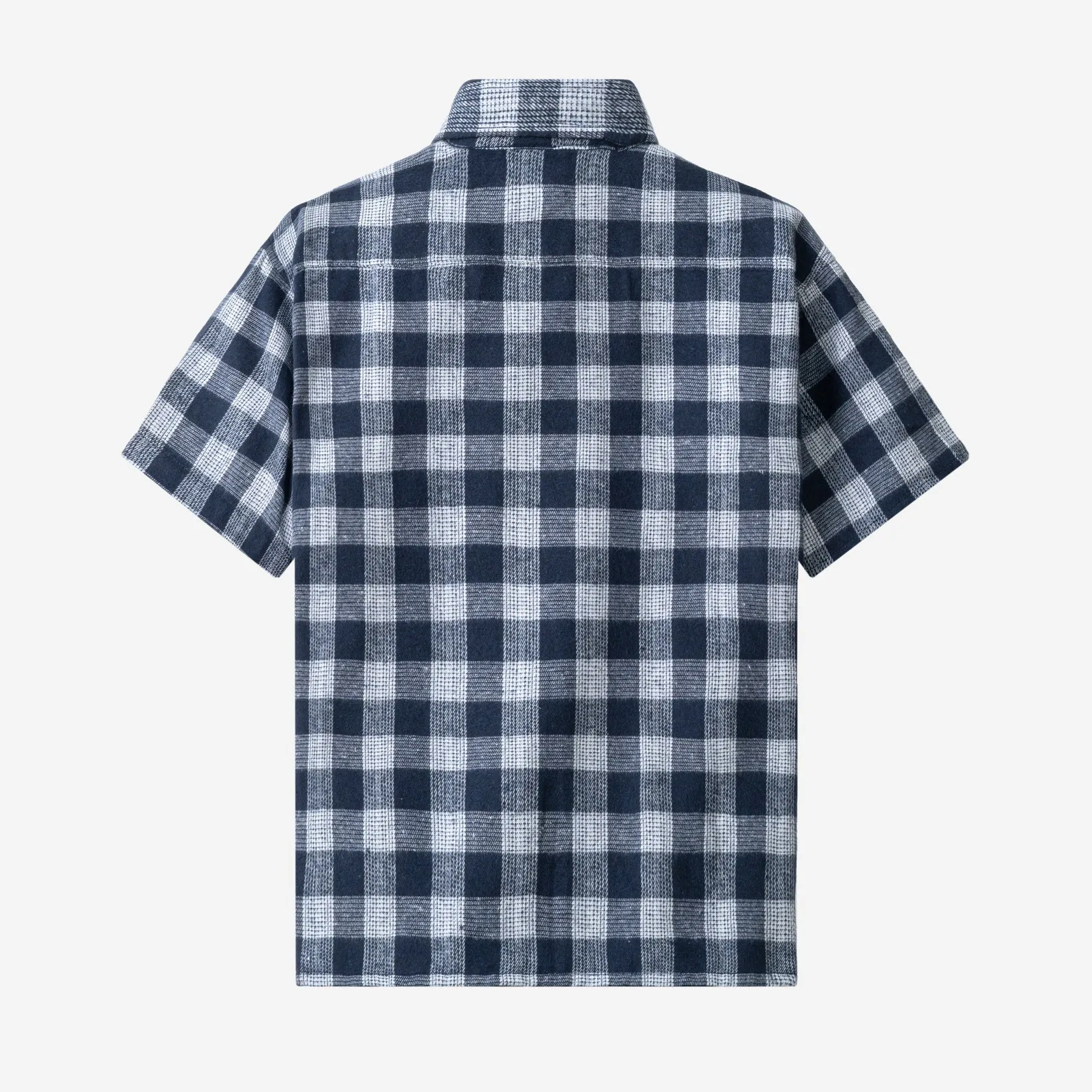 College Days Flannel Short Sleeve - White Navy