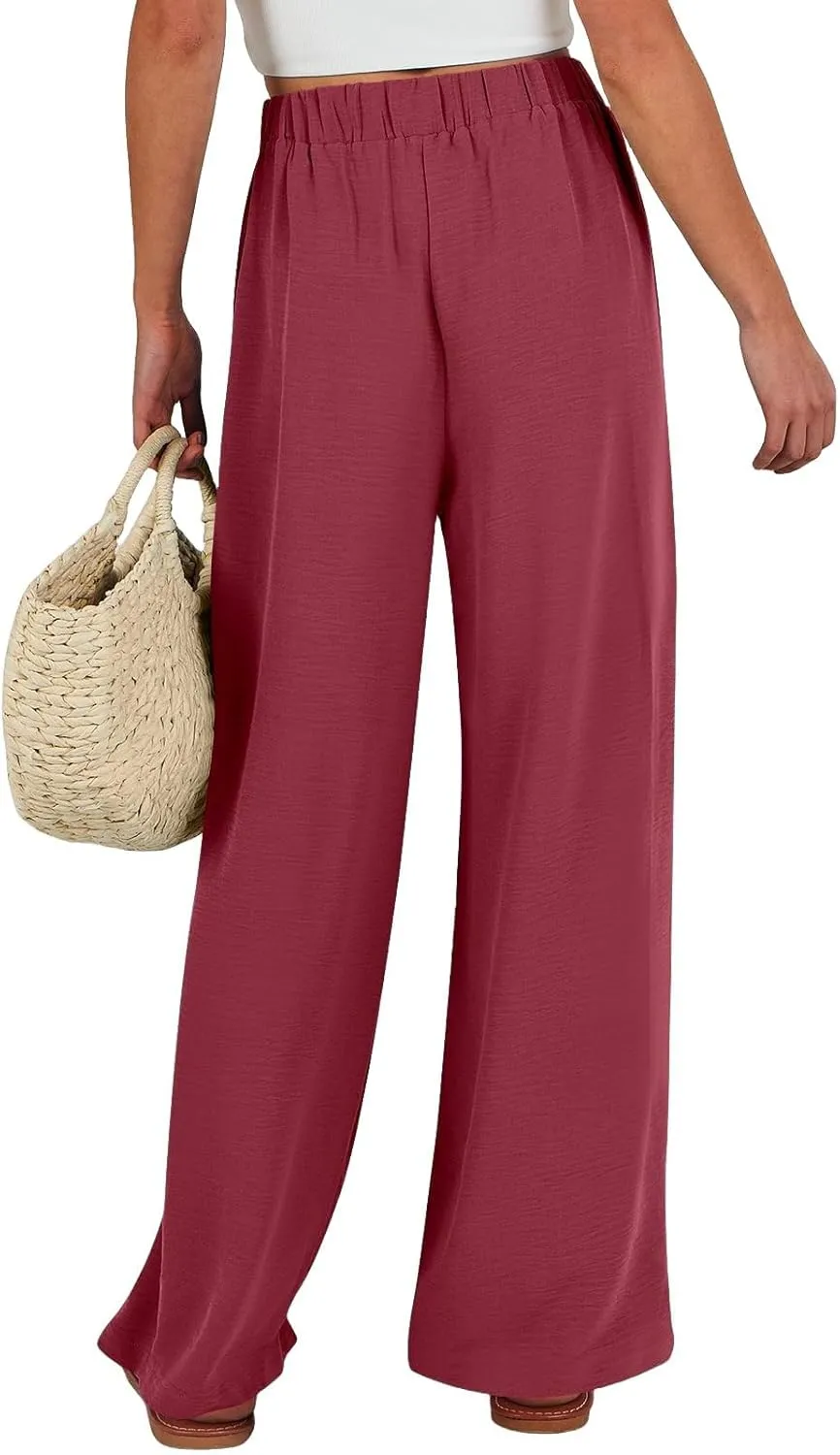 Cotton Linen Womens Capri Pants High Waisted Petite Trousers, Baggy Cargo Pants Women Cargo Wide Leg Summer