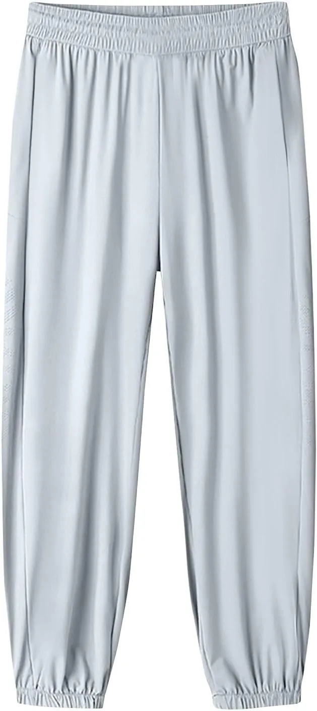 Cotton Linen Womens Sweatpants,Women's Pants Wide Leg Flowy Trousers with Pockets High Waisted Business Casual