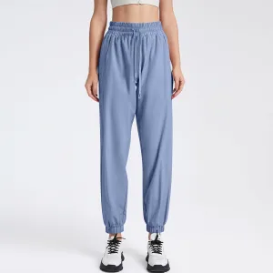 Cotton Linen Yoga Pants Business Casual,Wide Leg Sweatpants Women Denim Flowy Wide Trousers High Waisted