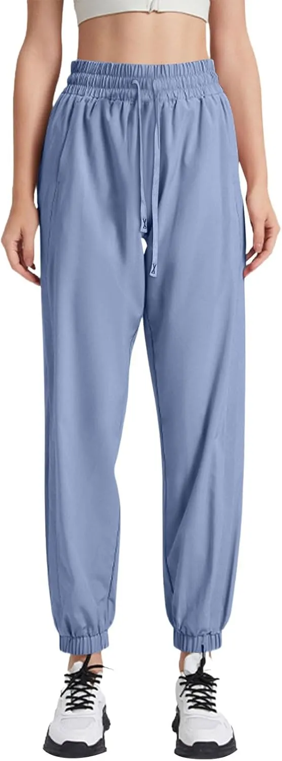 Cotton Linen Yoga Pants Business Casual,Wide Leg Sweatpants Women Denim Flowy Wide Trousers High Waisted