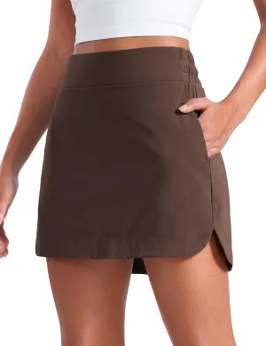 CRZ YOGA High Waisted Golf Skirts for Women A Line Tennis Athletic Casual Skort with Inner Shorts Pockets