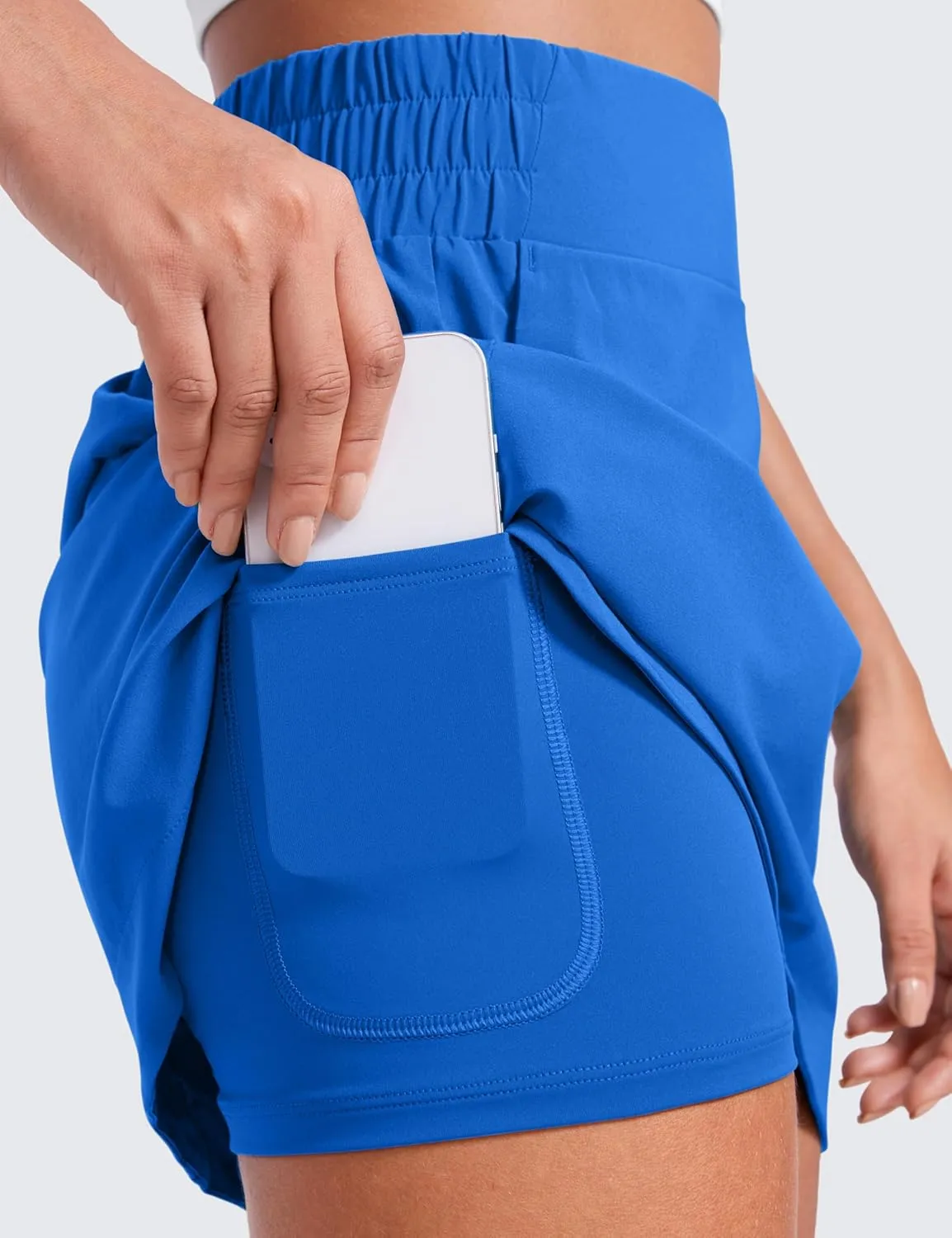 CRZ YOGA High Waisted Golf Skirts for Women A Line Tennis Athletic Casual Skort with Inner Shorts Pockets
