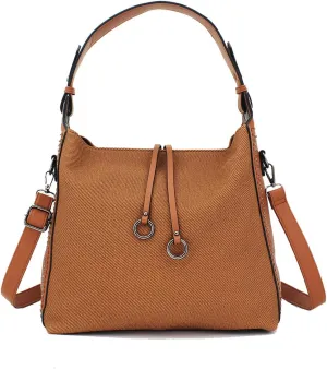 Designer Soft Leather Textured Large Capacity Shoulder Bag Trendy Crossbody Handbag For Women Bag Hobo Tote Purse