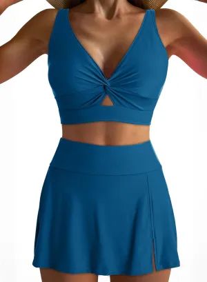 Dokotoo Bikini Set for Women Swimsuits 2025 Swim Skirts with Removable Pads Bathing Suit