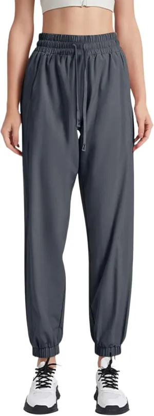 Flowy Pants for Women Palazzo Workout, Capris Pants for Women High Waisted Linen Straight Leg Summer Trousers