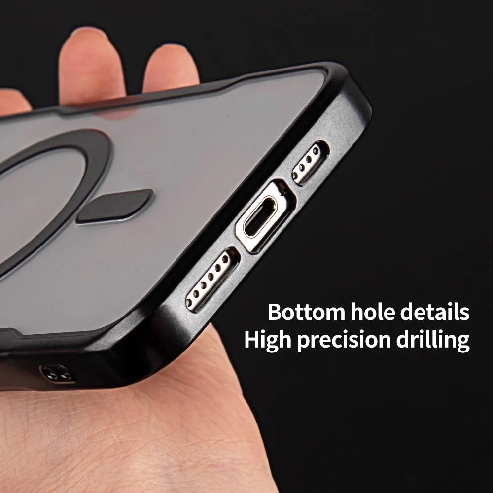 For Iphone 15 Blade Magsafe Magnetic Transparent Pc Phone Case