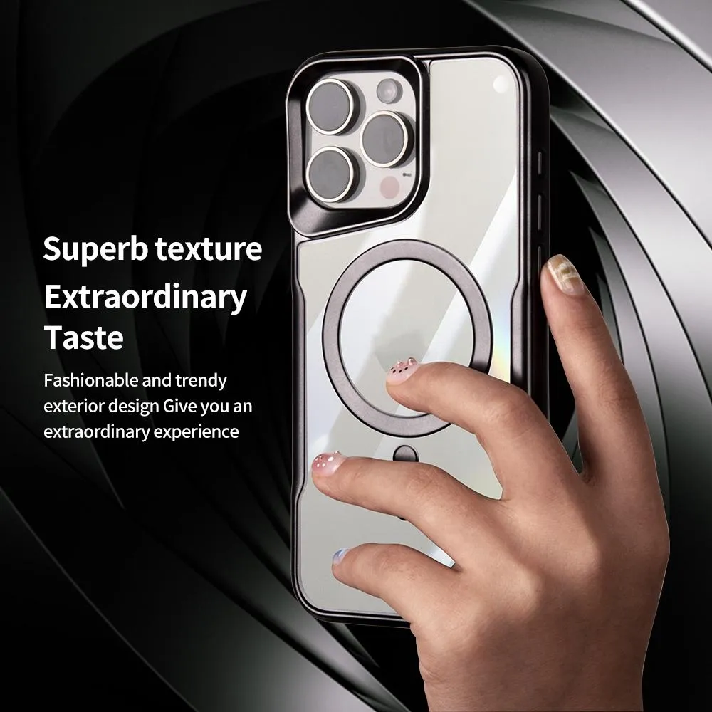 For Iphone 15 Blade Magsafe Magnetic Transparent Pc Phone Case