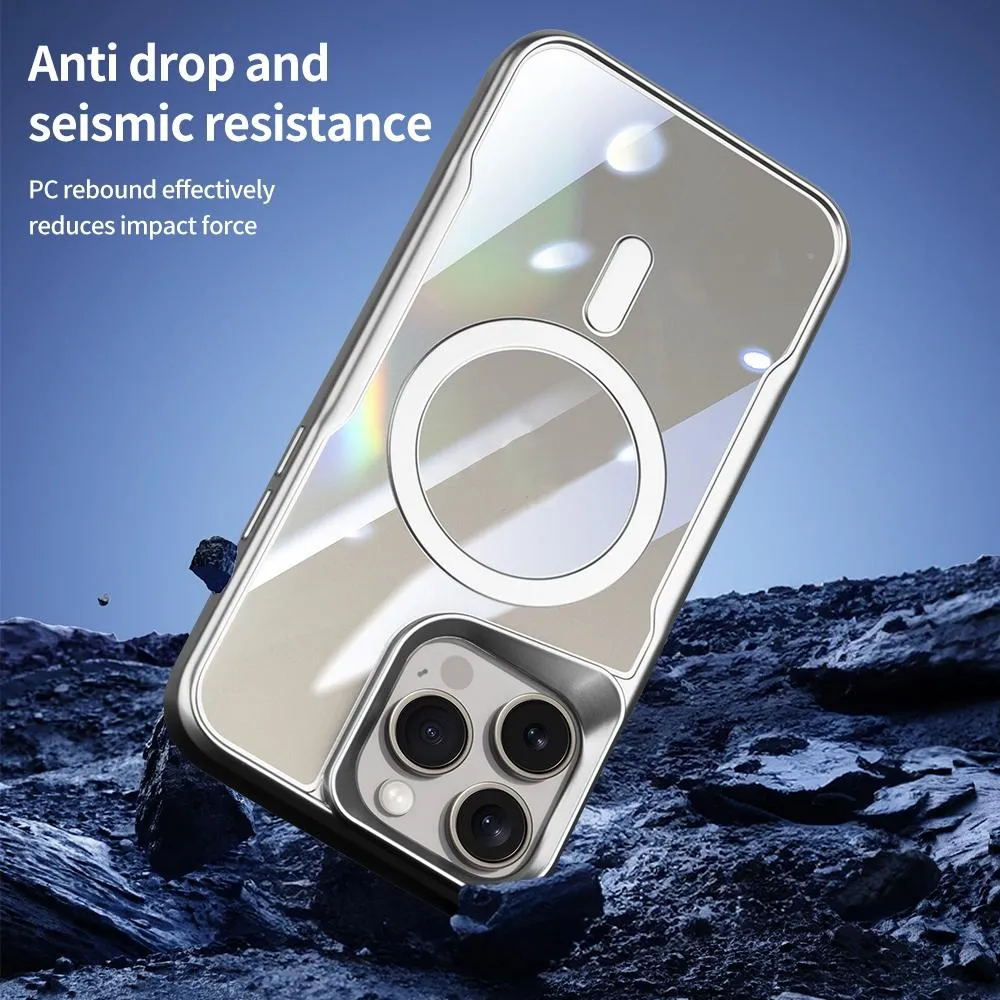 For Iphone 15 Blade Magsafe Magnetic Transparent Pc Phone Case