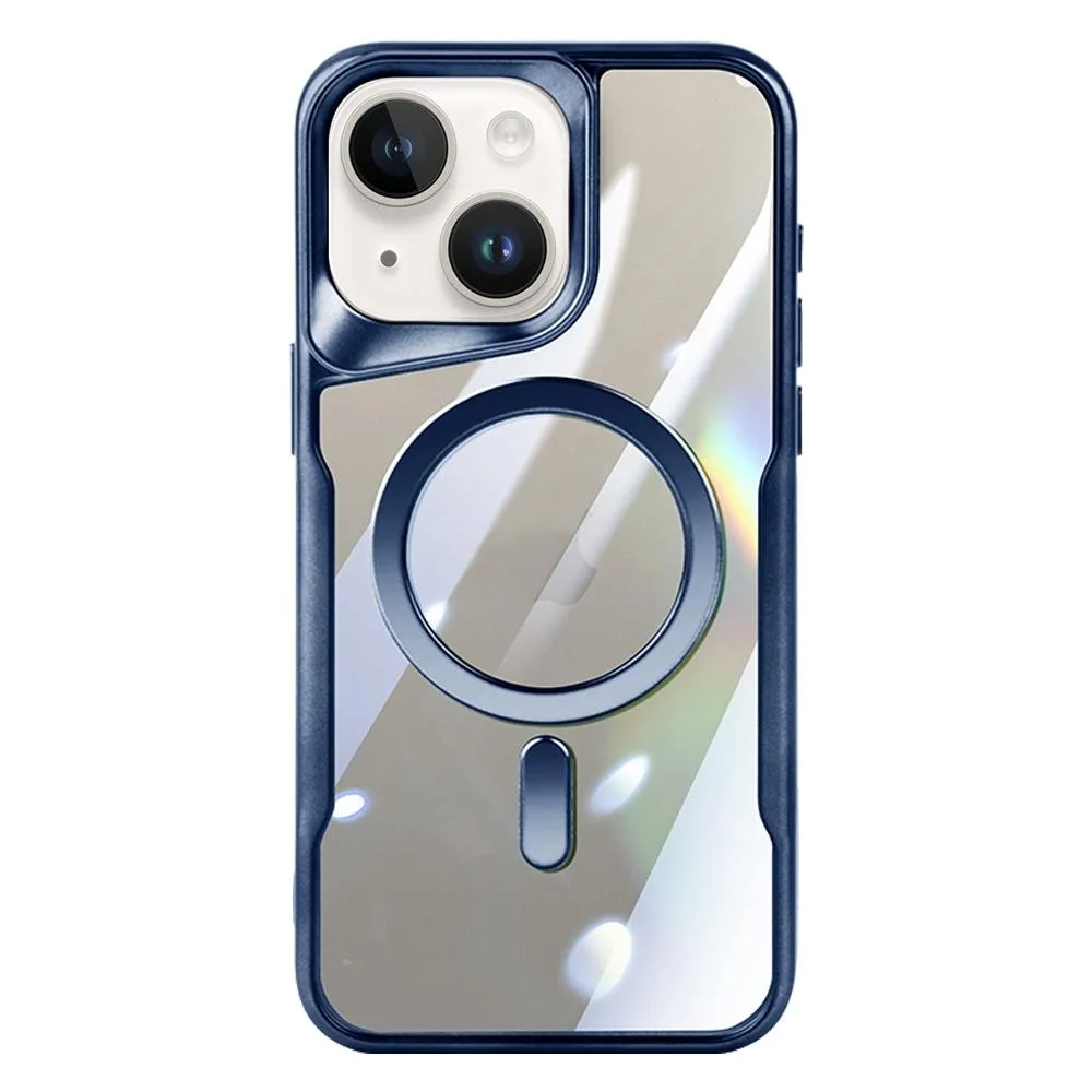 For Iphone 15 Blade Magsafe Magnetic Transparent Pc Phone Case