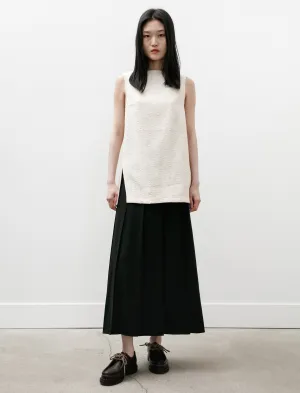 Fuse Asymmetric Pleated Skirt Black