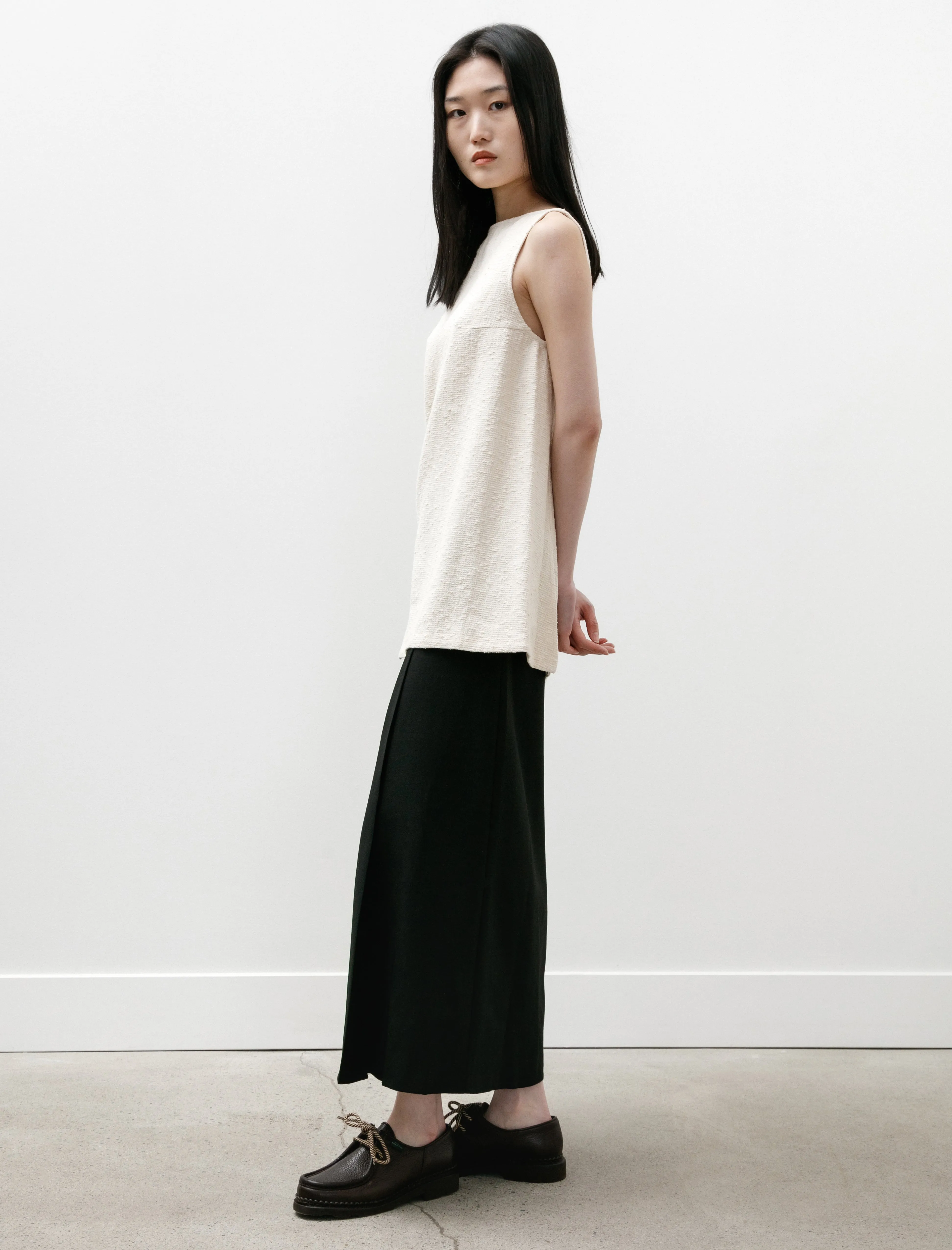 Fuse Asymmetric Pleated Skirt Black
