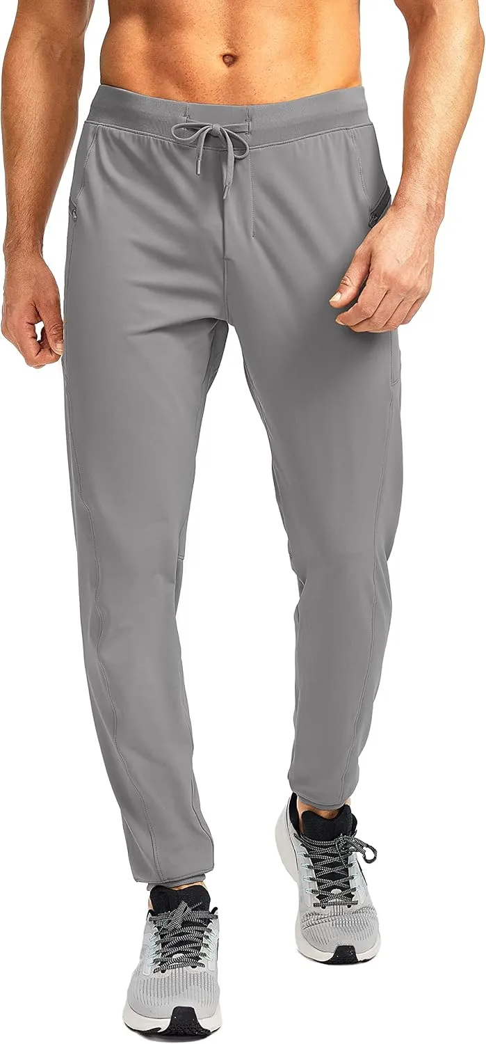 G Gradual Men's Joggers with Zipper Pockets Stretch Tapered Sweatpants Athletic Pants for Men Workout Running Gym