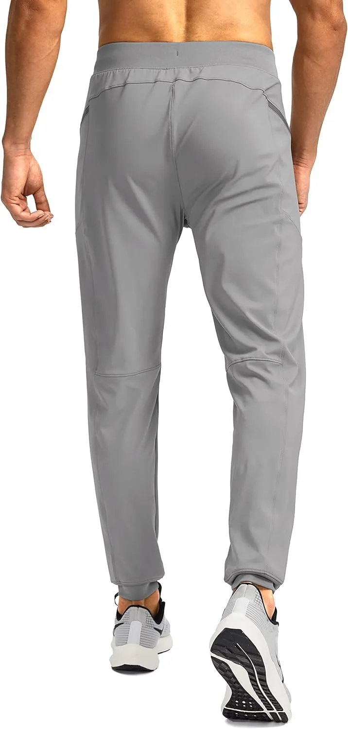 G Gradual Men's Joggers with Zipper Pockets Stretch Tapered Sweatpants Athletic Pants for Men Workout Running Gym