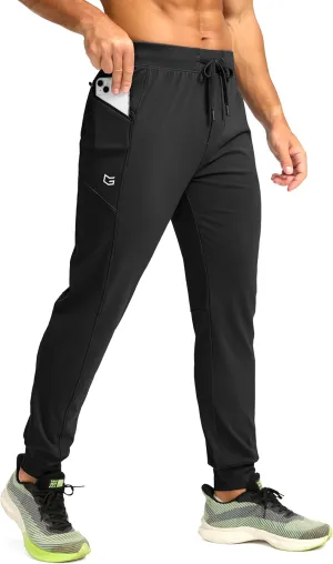G Gradual Men's Joggers with Zipper Pockets Stretch Tapered Sweatpants Athletic Pants for Men Workout Running Gym