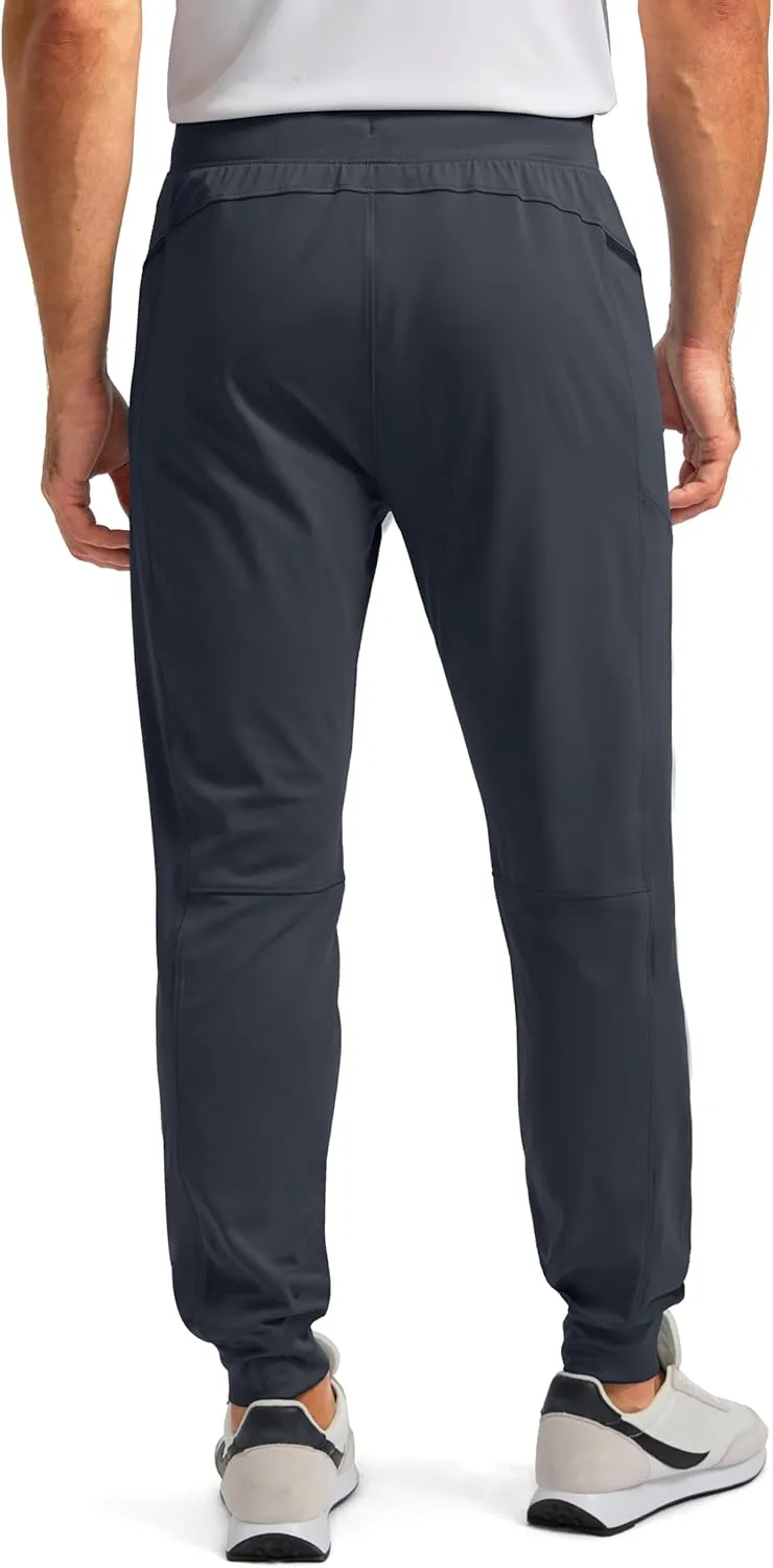 G Gradual Men's Joggers with Zipper Pockets Stretch Tapered Sweatpants Athletic Pants for Men Workout Running Gym